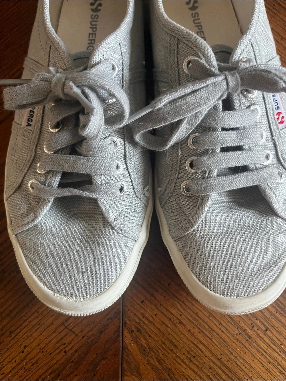 Superga Light Gray Canvas Low-Top Sneakers